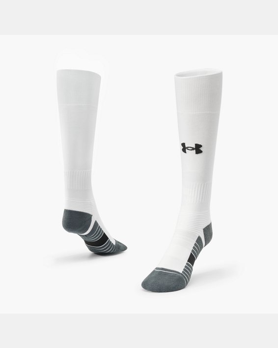 Kids' UA Magnetico Over-The-Calf Socks in White image number 0